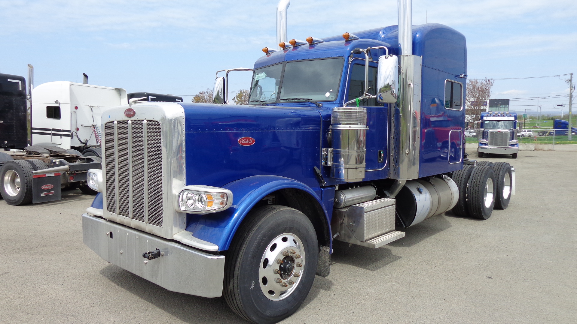 peterbilt 389 bleu