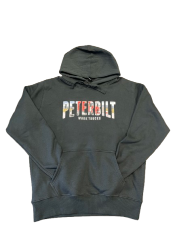 Sweat à Capuche Peterbilt 'Simple Homme' Noir - Taille S à 3XL - Coupe Régulière En Coton